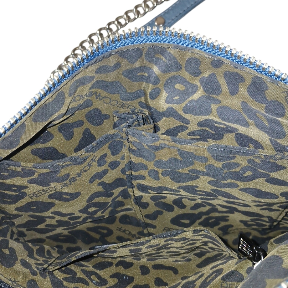 Rebecca Minkoff Blue Leather Mini Mac Crossbody Bag - Picture 10 of 14